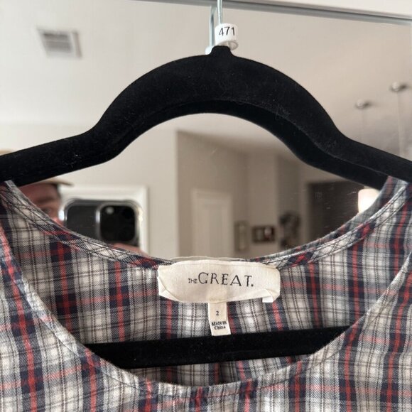 The Great Long Sleeve Blouse Size 2 Color Red Grey - Picture 2 of 4